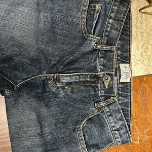Boys blue jeans boot cut style